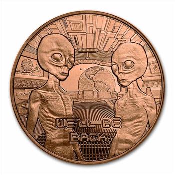 1 oz Copper Round - Aliens 