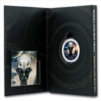 2025 Cameroon 1 oz Silver UFO & Aliens: Alien Face and Homeworld