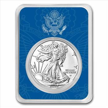 2025 1 oz Silver Eagle - w/United States Seal Card, In TEP