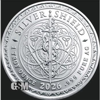 2026 Against All Enemies 1 oz .999 Fine Silver Shield Round BU