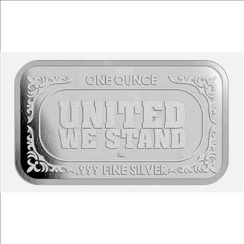1 oz Highland Mint Silver Bar - American Flag Design - .999 Fine Silver