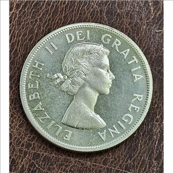 1961 Canada Silver Dollar Coin Circulated 80% Silver Canadian Dollar