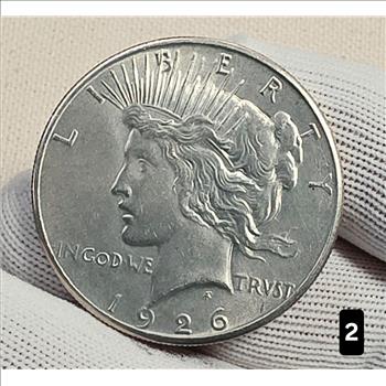 1926 $1 Peace Dollar Silver Coin 90% Silver - AU Auction #2