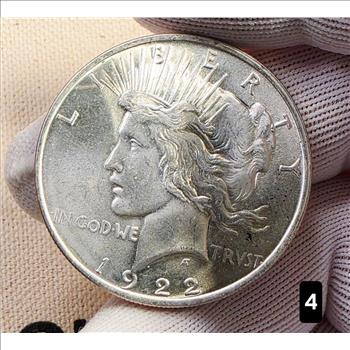 1922 $1 Peace Silver Dollar Coin 90% Silver - AU Auction #4