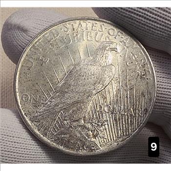 1922 $1 Peace Silver Dollar Coin 90% Silver - AU Auction #9