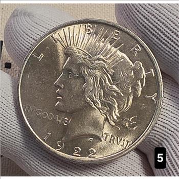 1922 $1 Peace Silver Dollar Coin 90% Silver - AU Auction #5
