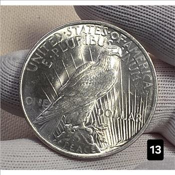 1922 $1 Peace Silver Dollar Coin 90% Silver - AU Auction #13