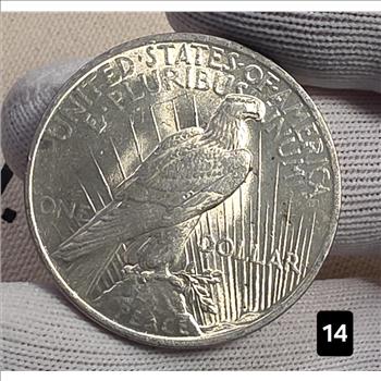 1922 $1 Peace Silver Dollar Coin 90% Silver - AU Auction #14