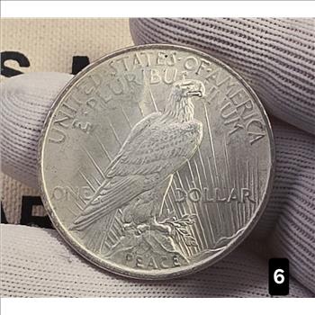 1922 $1 Peace Silver Dollar Coin 90% Silver - AU Auction #6