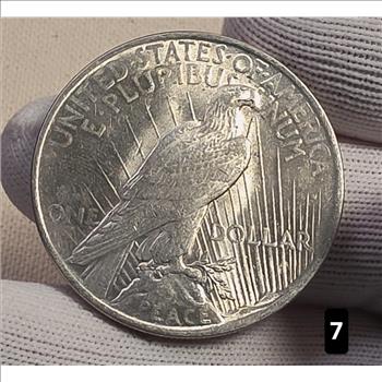 1922 $1 Peace Silver Dollar Coin 90% Silver - AU Auction #7