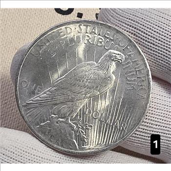 1923 $1 Peace Silver Dollar Coin 90% Silver - AU Auction #3
