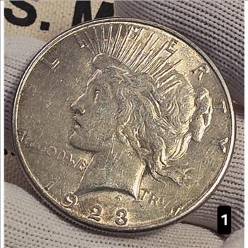1923-S $1 Peace Silver Dollar Coin 90% Silver - XF Auction #1