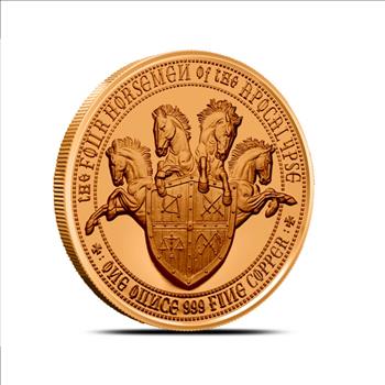 1 oz Copper Round - Pale Horse of Death - Four Horsemen of the Apocalypse
