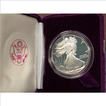 1986-S 1 oz Proof American Silver Eagle (w/Box & COA) A#2