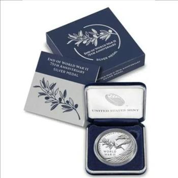 2020 1 oz End of WWII 75th Anniversary Silver Medal (Box + CoA)