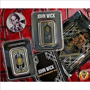John Wick 1 oz Silver Continental Lion Bar Rules of Engagement Time of the Duel