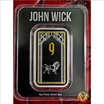 John Wick 1 oz Silver Continental Lion Bar Rules of Engagement Time of the Duel