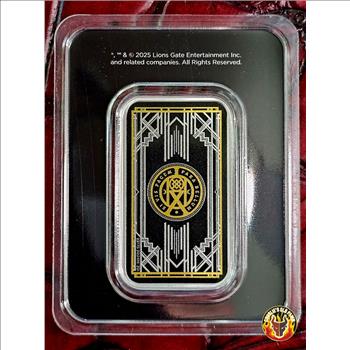 John Wick 1 oz Silver Continental Lion Bar Rules of Engagement Time of the Duel