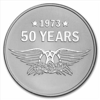 2023 Niue 1 oz Silver $2 Aerosmith 50th Anniversary BU