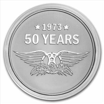 2023 Niue 1 oz Silver $2 Aerosmith 50th Anniversary BU