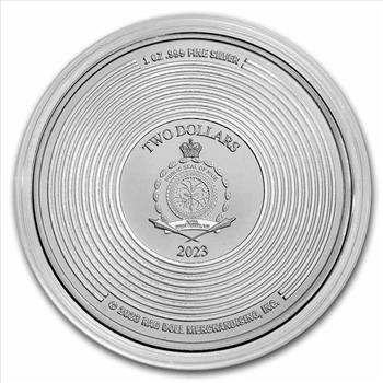2023 Niue 1 oz Silver $2 Aerosmith 50th Anniversary BU
