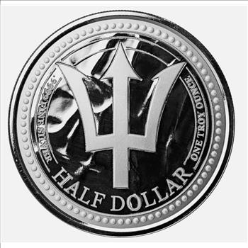 2024 1 oz Silver Coin Barbados Trident .9999 Silver ALPHA STRIKE (BU)