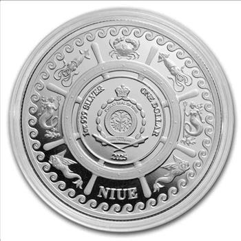 2025 Niue 1 oz Silver Mythical Creatures The Siren Proof-like in Capsule