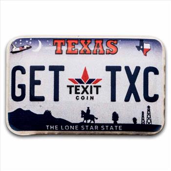 2 oz Cast-Poured Silver Bar – Get TXC – The Locker Mint