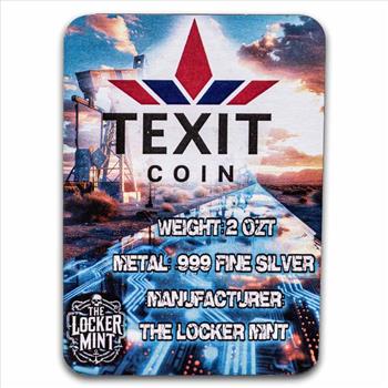 2 oz Cast-Poured Silver Bar – Get TXC – The Locker Mint