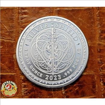 Don't Tread On Me Snake 1 oz .999 Silver Shield 2023 Round BU in Capsule