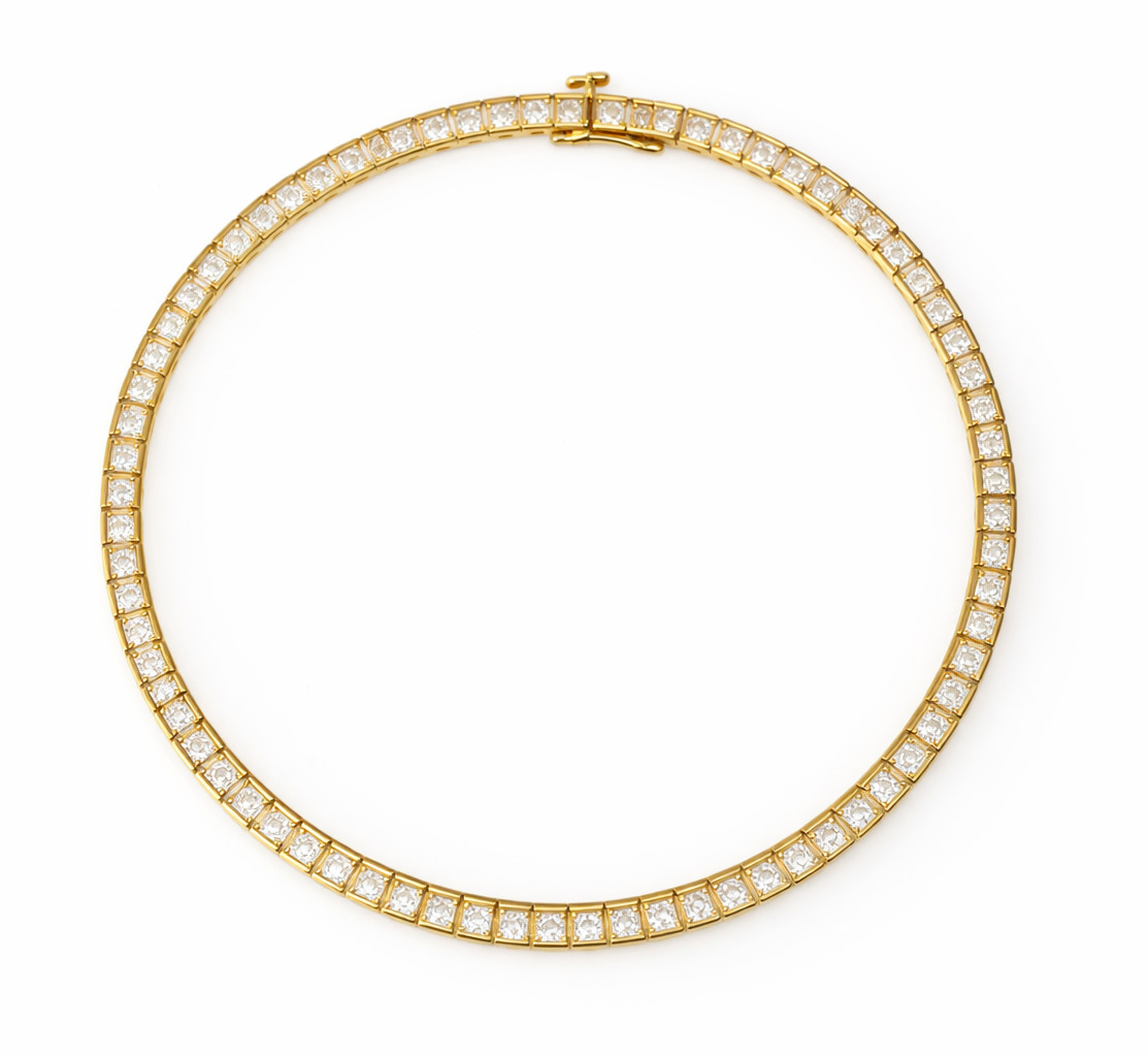 GCAL Certified Real Natural 2 Carat Diamond Tennis Bracelet Solid 14k Yellow Gold