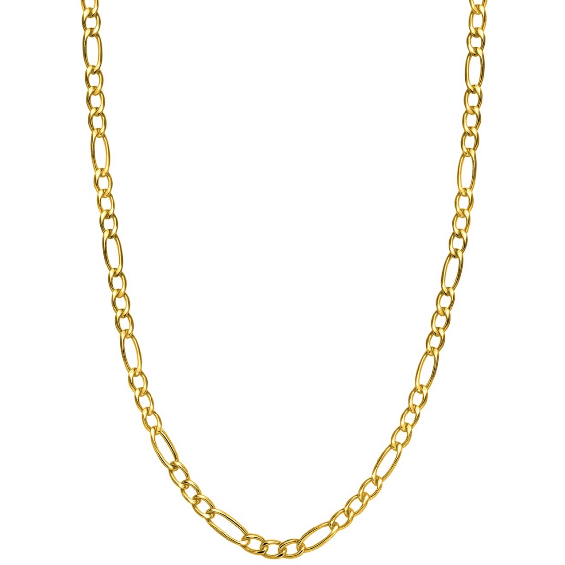 14K Yellow Gold Filled Figaro Link Chain Necklace 20 Inch 3mm Men Women