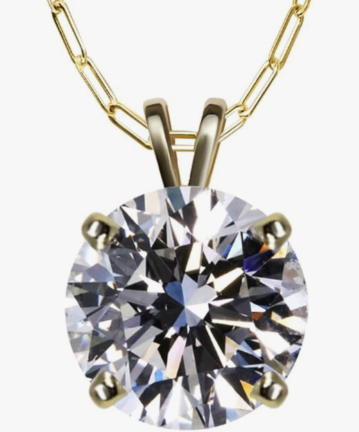 Near 1 Carat Ct VS Solitaire Round Real Lab Grown Diamond Pendant