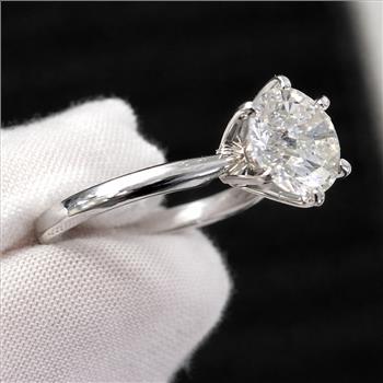 Real Natural Certified 2 Carat Diamond Round Solitaire Engagement Ring 14k Gold