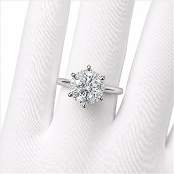 Real Natural Certified 2 Carat Diamond Round Solitaire Engagement Ring 14k Gold