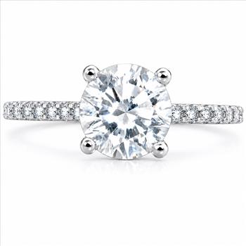 IGI Certified Real Natural Diamond 1 Carat Engagement Ring Solid 14k White Gold