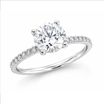 IGI Certified Real Natural Diamond 1 Carat Engagement Ring Solid 14k White Gold