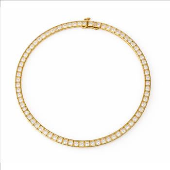 GCAL Certified Real Natural 2 Carat Diamond Tennis Bracelet Solid 14k Yellow Gold