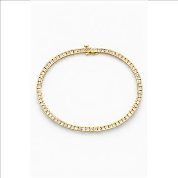 Real Natural 2 Carat Diamond Tennis Bracelet Solid 14k Yellow Gold GCAL Certified