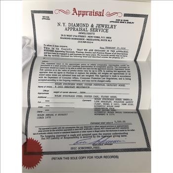 Certifed Orignal Rolex Oyster Perpetual Datejust Watch 1603 Complete With Appraisal Paperwork