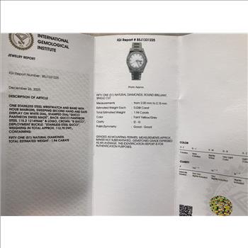 Custom Natural Diamond Gucci Men’s Pantheon Watch 42mm IGI Certified