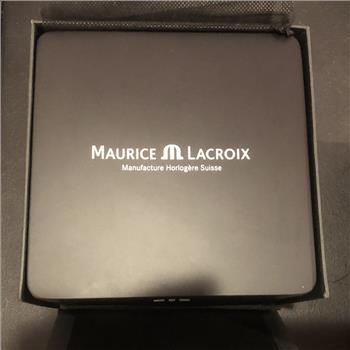 Custom Natural Diamond Maurice Lacroix AIKON AI1008 42mm Leather Men's Watch IGI Certified