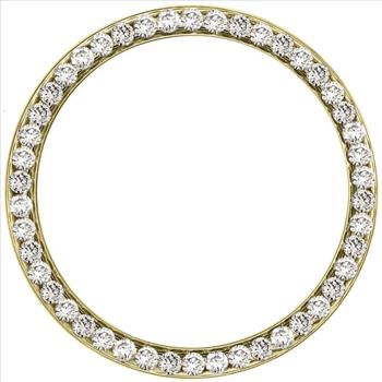  Custom 2.00 CT Lab Grown Diamond Brass Bezel Rolex Datejust 41mm Watch