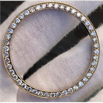  Custom 2.00 CT Lab Grown Diamond Brass Bezel Rolex Datejust 41mm Watch