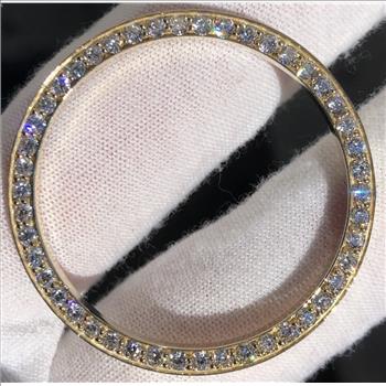  Custom 2.00 CT Lab Grown Diamond Brass Bezel Rolex Datejust 41mm Watch