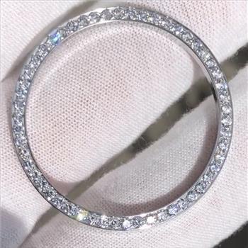 Custom Lab Grown Diamond Stainless Steel Bezel For Rolex Datejust 36mm Watch