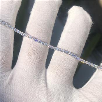 3 Carat Lab Moissanite Tennis Bracelet Carat 7 Inch 925 Womens