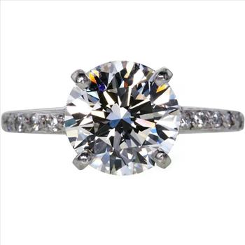 1 Carat VS Lab Grown Brilliant Round Solitaire Diamond Engagement Ring Solid 14K White Gold