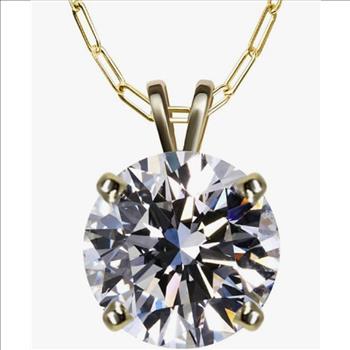 Near 1 Carat Ct VS Solitaire Round Real Lab Grown Diamond Pendant