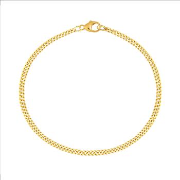 14k Yellow Gold Filled Cuban Link Bracelet 8 Inches Mens Womens mm